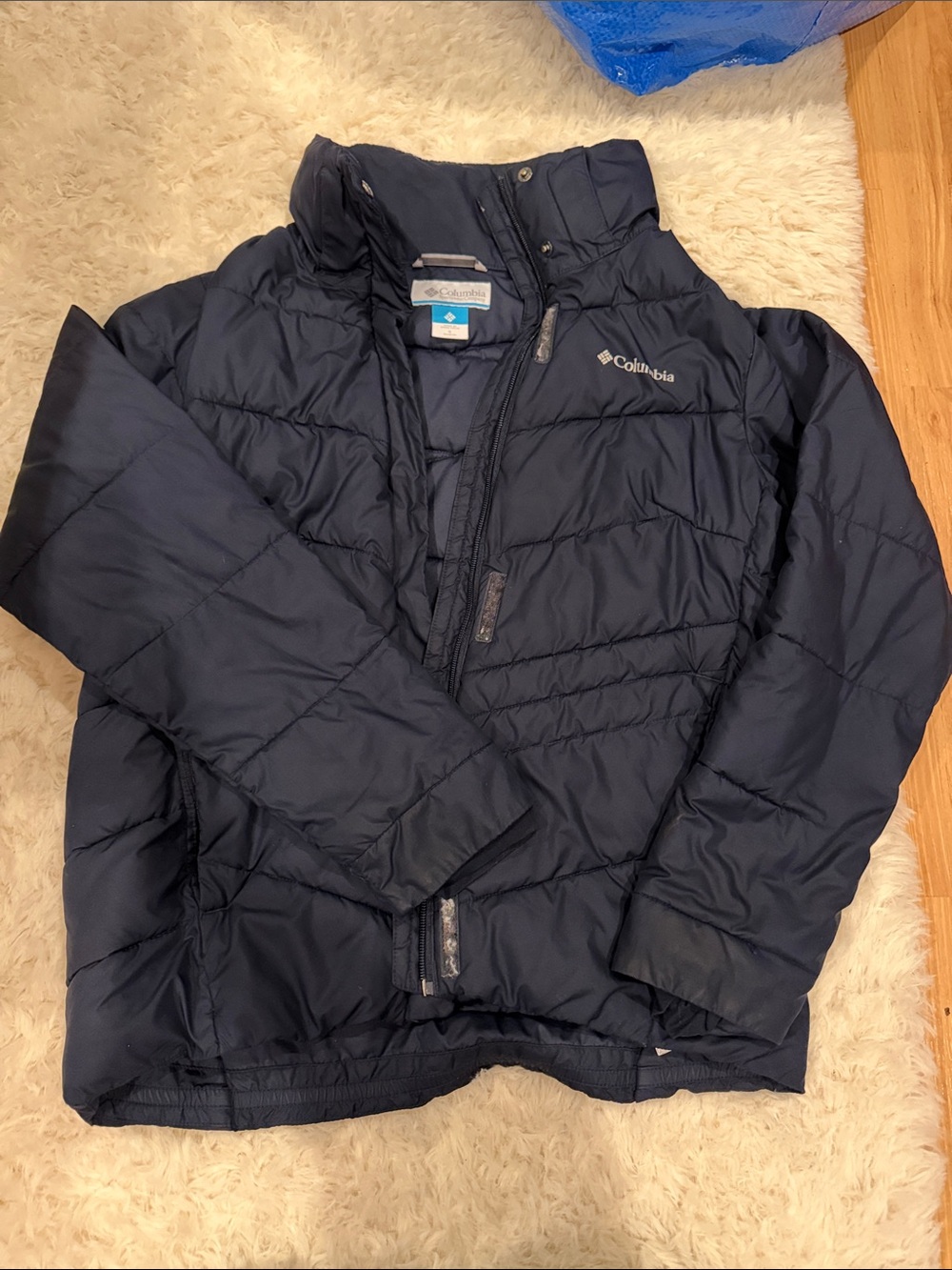 Columbia Navy Blue Quilted Puffer Jacket